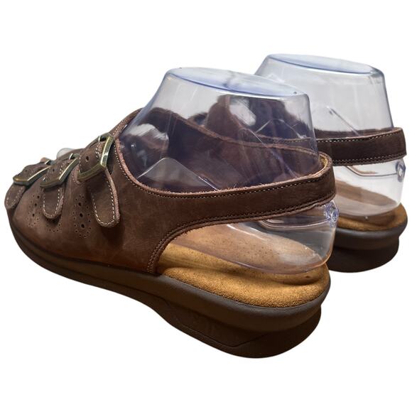 SAS Tri II Women's 7 Brown Suede Sandal Tripad Comfort Adjustable Shoe Strappy - Picture 3 of 12